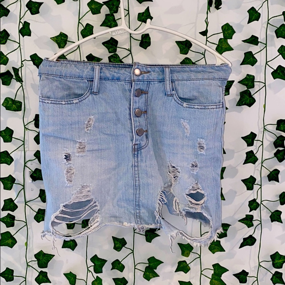 Light Wash Denim Skirt